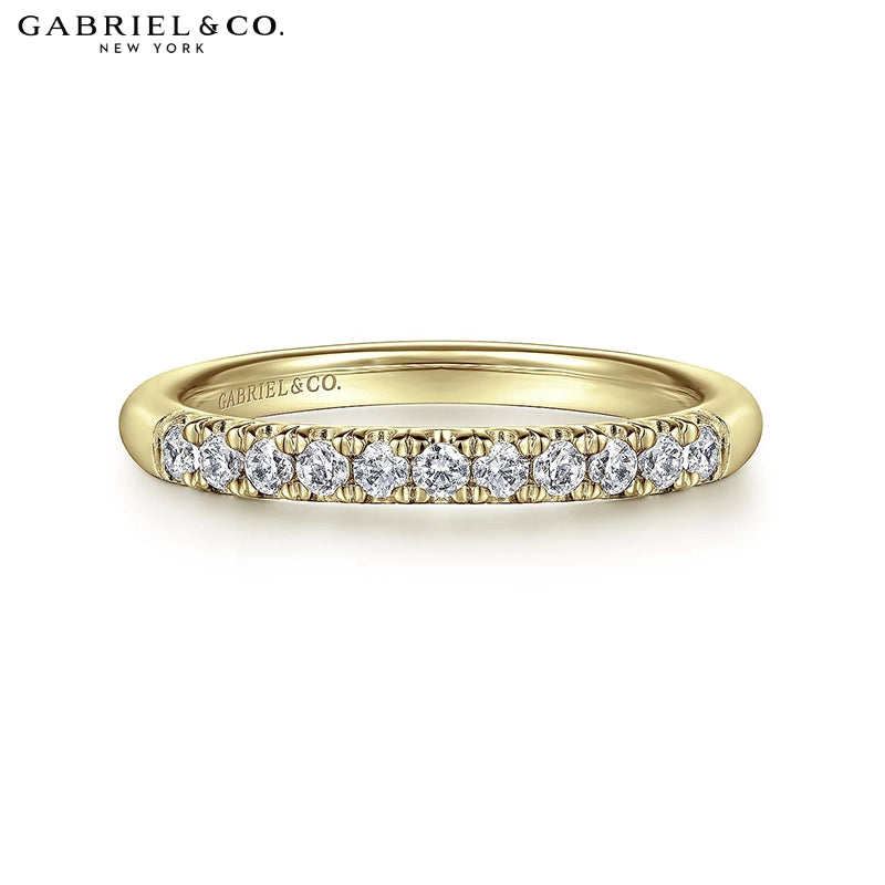 0.25ctw Natural Diamond French U-Pavé Ring 2.4mm