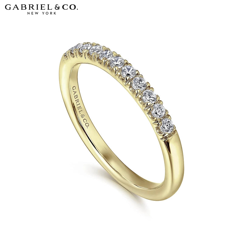 0.25ctw Natural Diamond French U-Pavé Ring 2.4mm