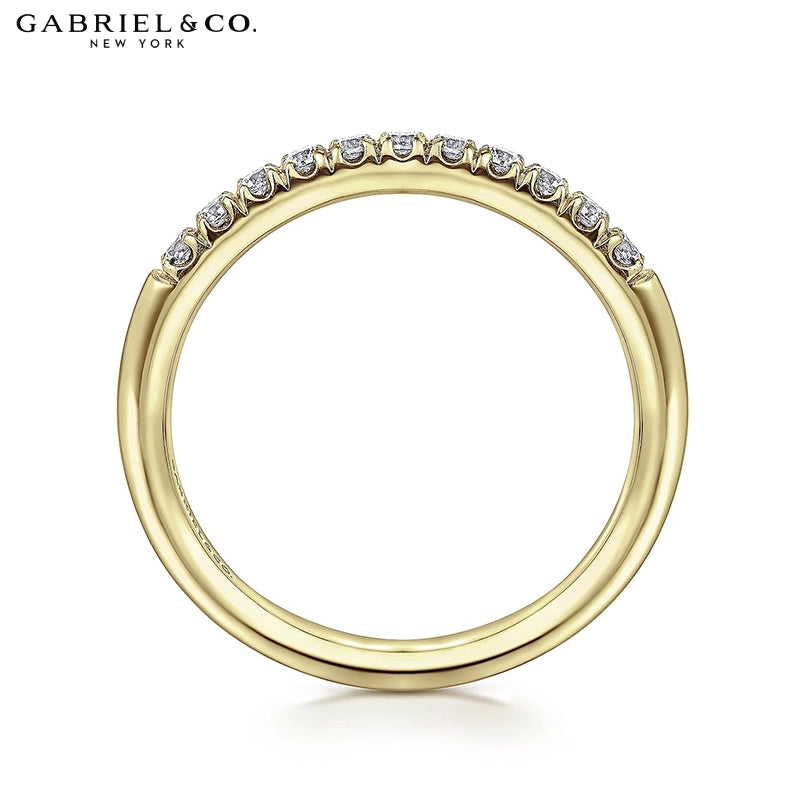0.25ctw Natural Diamond French U-Pavé Ring 2.4mm