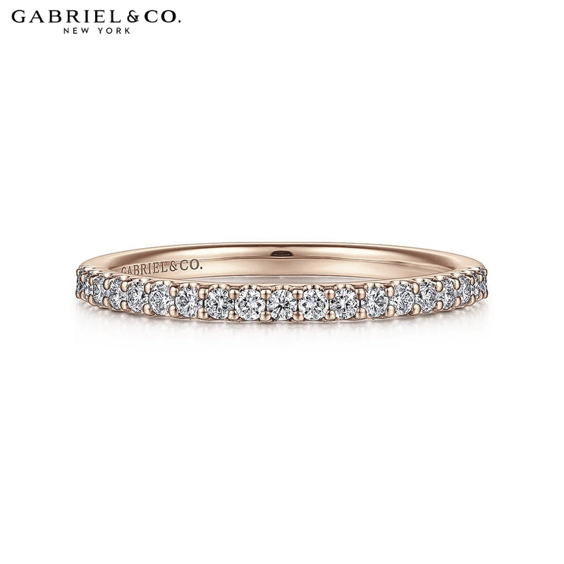 0.25ctw Natural Diamond French U-Pavé Ring 1.7mm