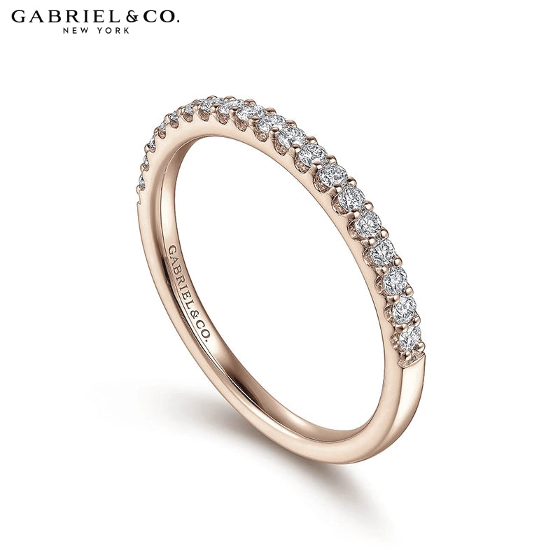 0.25ctw Natural Diamond French U-Pavé Ring 1.7mm