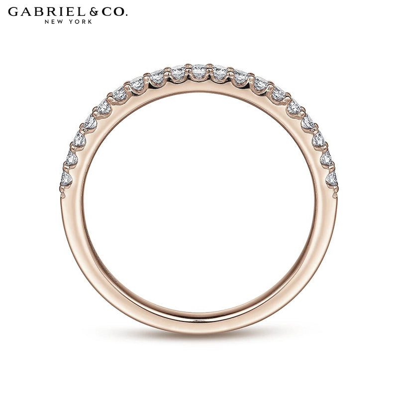 0.25ctw Natural Diamond French U-Pavé Ring 1.7mm