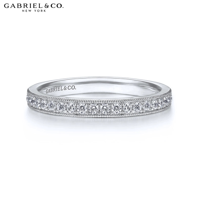 0.25ctw Natural Diamond Vintage Milgrain Ring 2.3mm