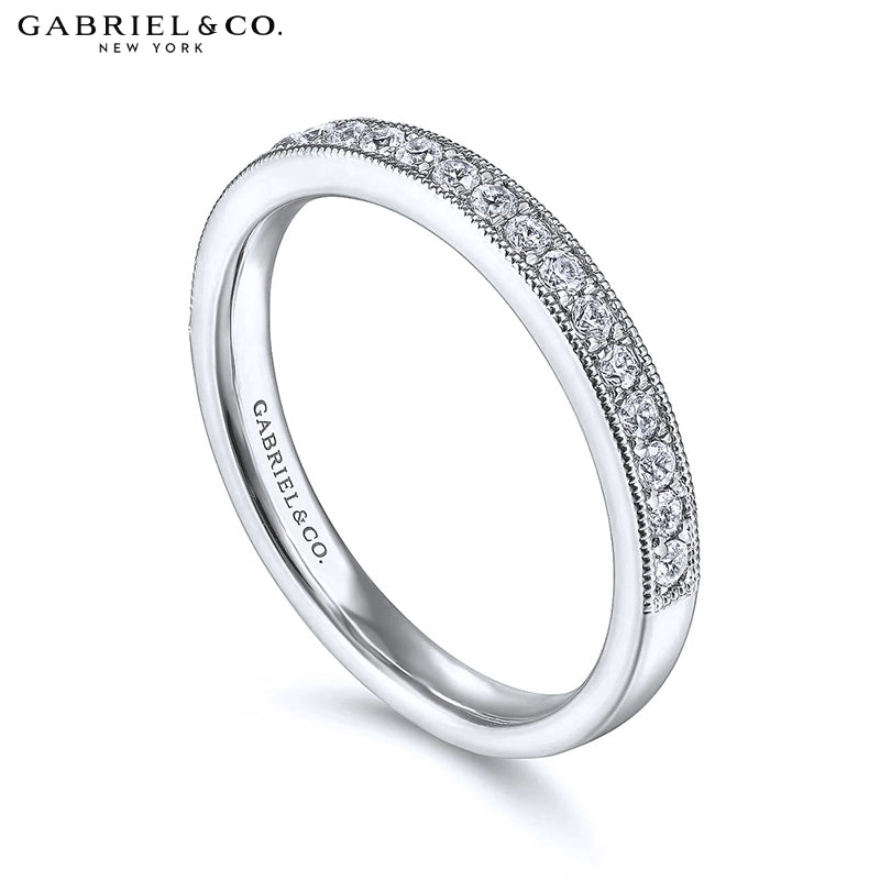 0.25ctw Natural Diamond Vintage Milgrain Ring 2.3mm