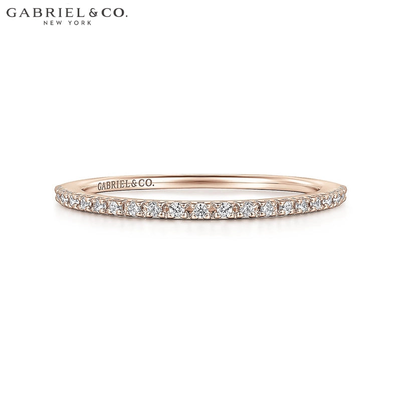 0.10ctw Natural Diamond French Pavé Ring 1.0mm