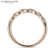 14kt Twisted Diamond Ring 3.8mm