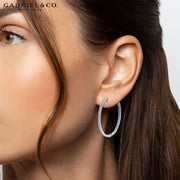 14kt Natural Diamond Earrings 30mm