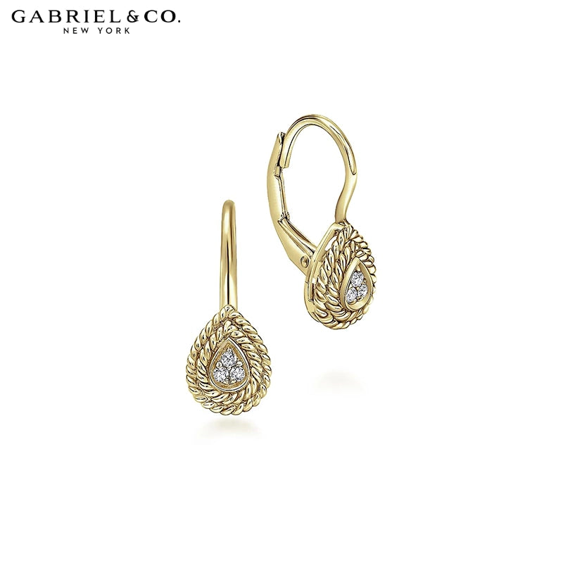 Natural Diamond Teardrop Earrings