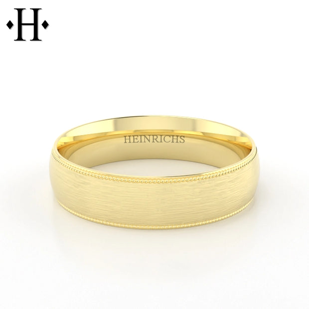 7mm Solid Gold Tailor Made Milgrain Ring