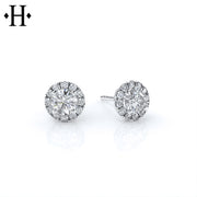 14kt 1.00ct Lab Grown Diamond Halo Earring Essentials