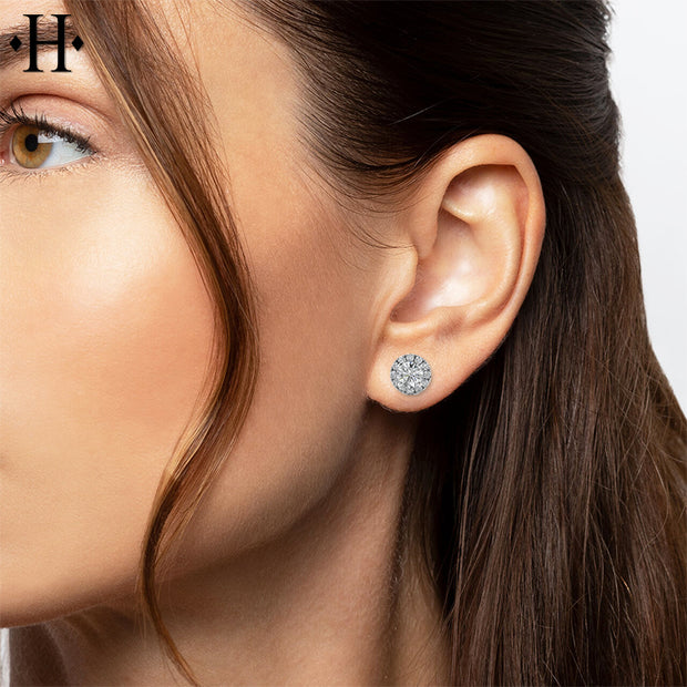 14kt 1.00ct Lab Grown Diamond Halo Earring Essentials