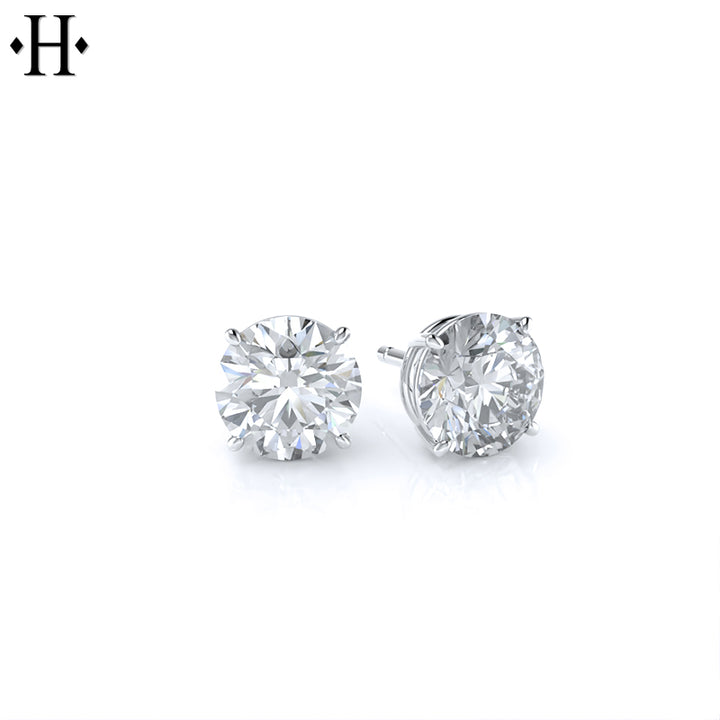 14kt 1.50cts Classic Set Lab Grown Diamond Earrings