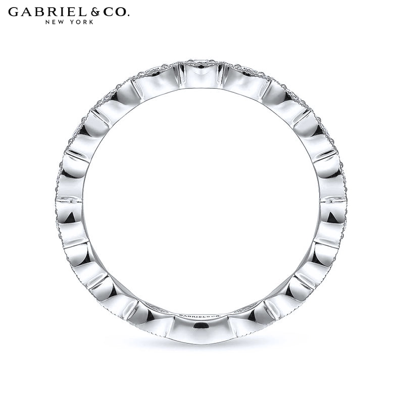 0.25ctw Natural Diamond Vintage Milgrain Ring 2.5mm