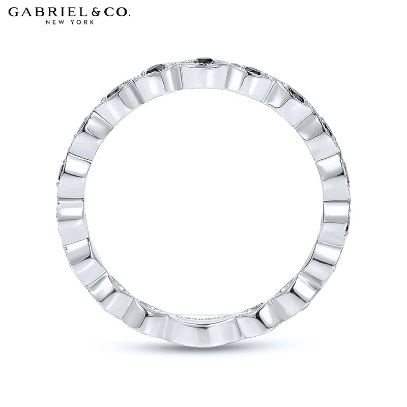 Black Diamond Vintage Milgrain Ring 2.5mm