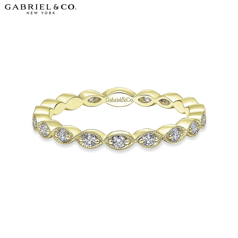 0.25ctw Natural Diamond Vintage Milgrain Ring 2.5mm