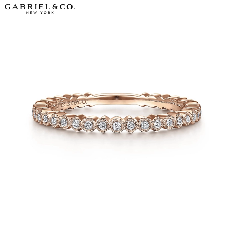 0.07ctw Natural Diamond Vintage Milgrain Ring 1.7mm