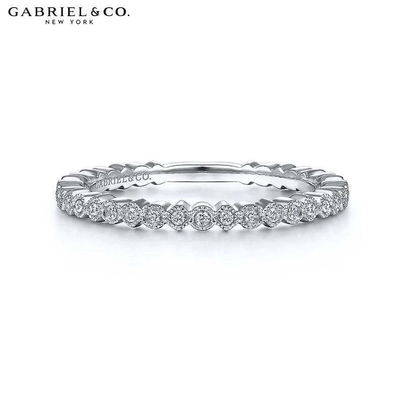 0.07ctw Natural Diamond Vintage Milgrain Ring 1.7mm