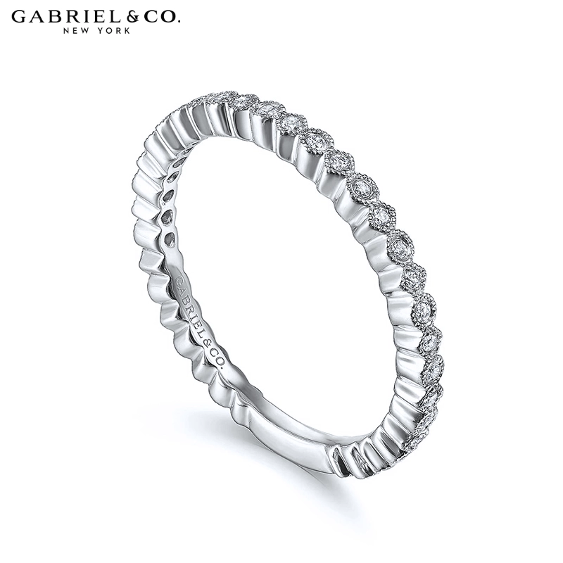 0.07ctw Natural Diamond Vintage Milgrain Ring 1.7mm