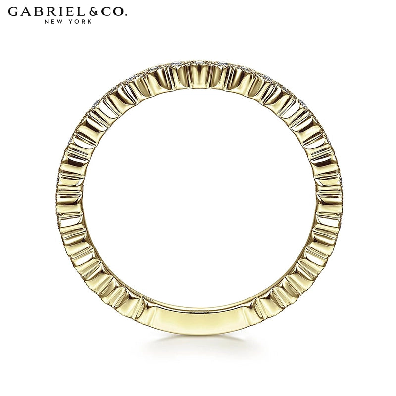 0.07ctw Natural Diamond Vintage Milgrain Ring 1.7mm