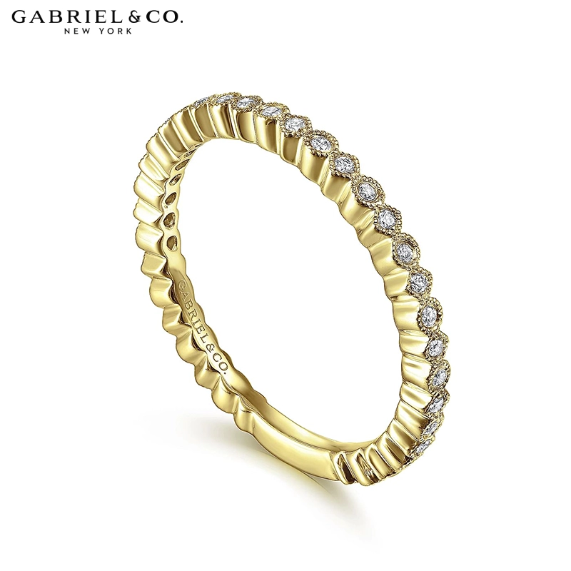 0.07ctw Natural Diamond Vintage Milgrain Ring 1.7mm