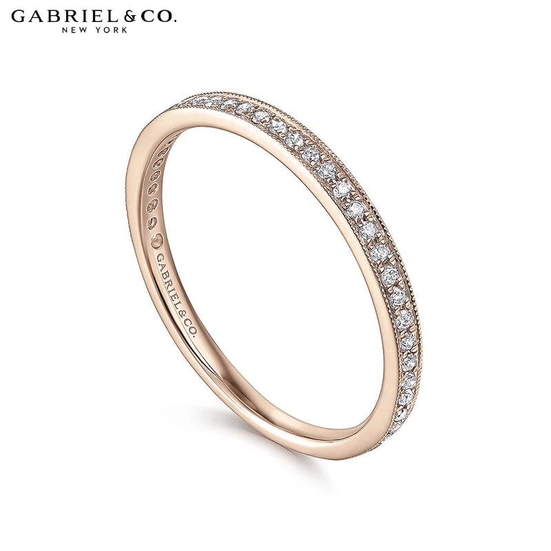 0.12ctw Natural Diamond Vintage Milgrain Ring 2.0mm