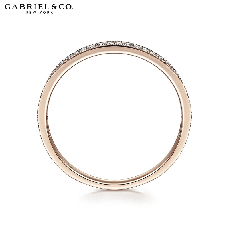 0.12ctw Natural Diamond Vintage Milgrain Ring 2.0mm
