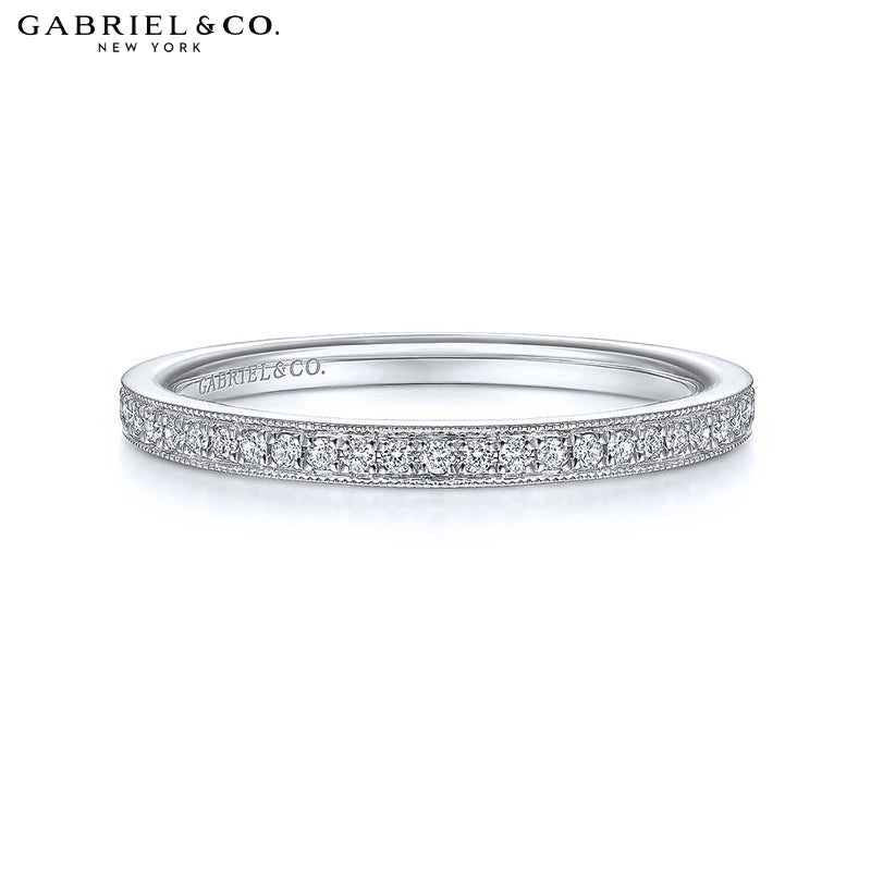 0.12ctw Natural Diamond Vintage Milgrain Ring 2.0mm