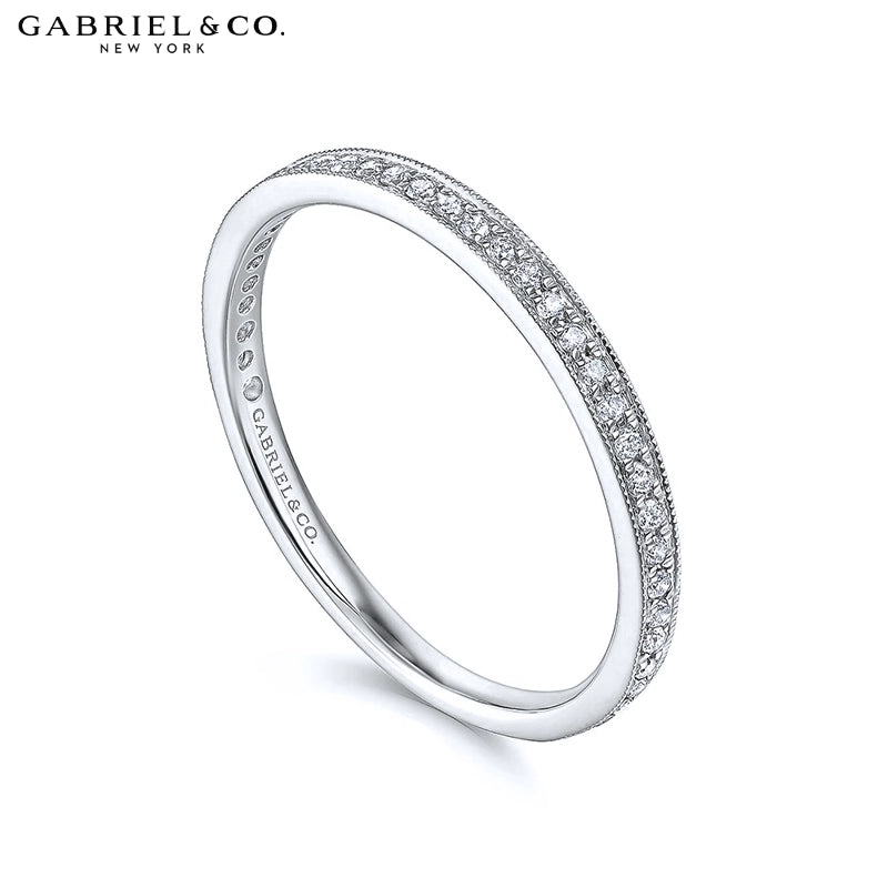 0.12ctw Natural Diamond Vintage Milgrain Ring 2.0mm