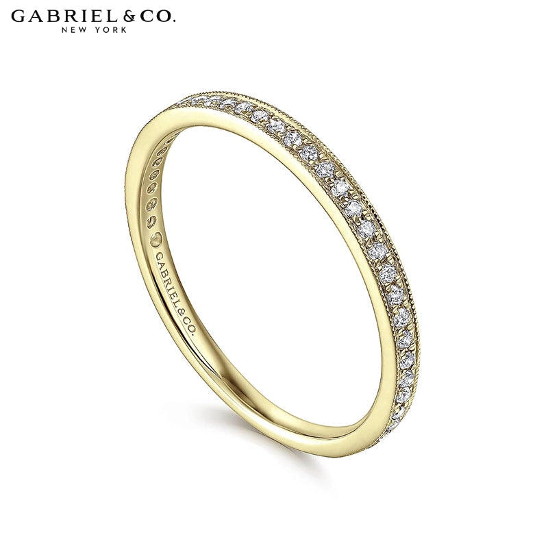 0.12ctw Natural Diamond Vintage Milgrain Ring 2.0mm