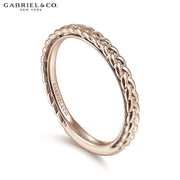 14kt Braided Stackable Ring