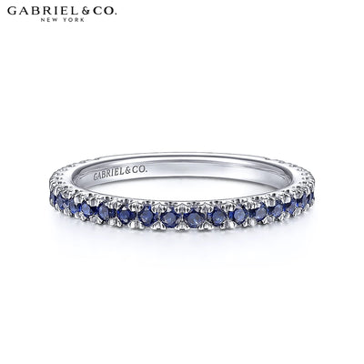 14kt French Pavé Sapphire Ring 1.9mm