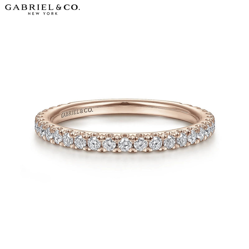 0.40ctw Natural Diamond French U-Pavé Ring 1.9mm