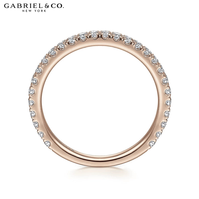 0.40ctw Natural Diamond French U-Pavé Ring 1.9mm