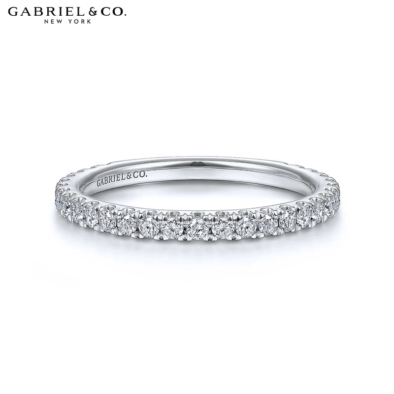 0.40ctw Natural Diamond French U-Pavé Ring 1.9mm