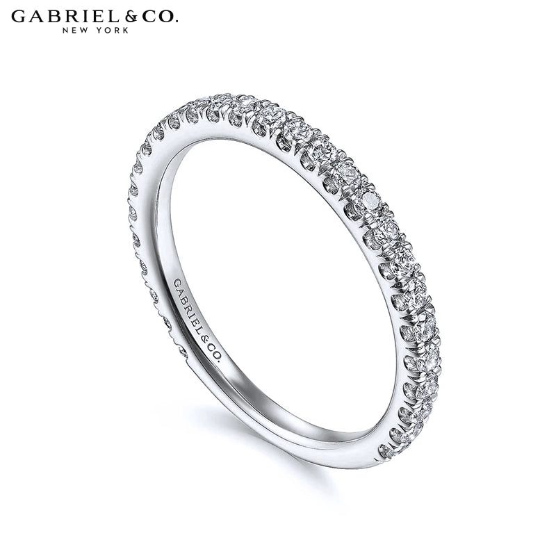 0.40ctw Natural Diamond French U-Pavé Ring 1.9mm