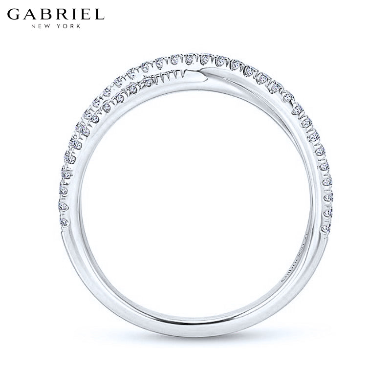 14kt 0.30cts Natural Diamond Crossover Ring