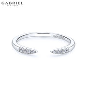 14kt Diamond Open Tipped Stackable Ring