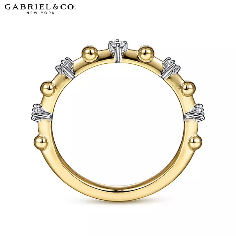 14kt Natural Diamond Stackable Ring