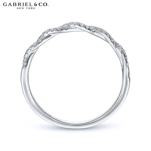 14kt Twisted Diamond Ring 2.2mm