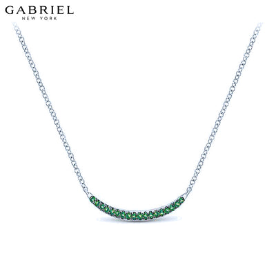 Sterling Silver Emerald Necklace