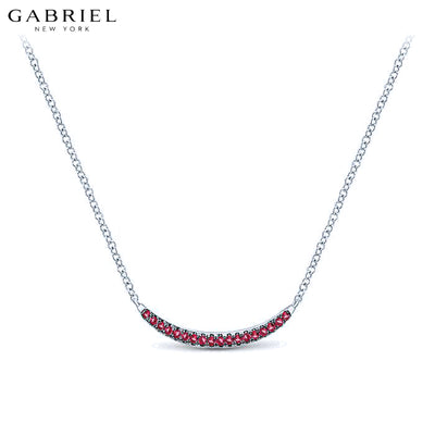 Sterling Silver Ruby Necklace