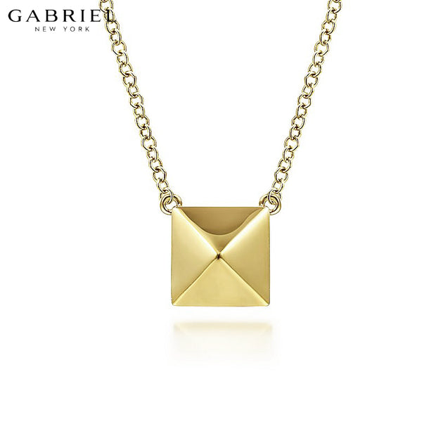 14kt Pyramid Necklace