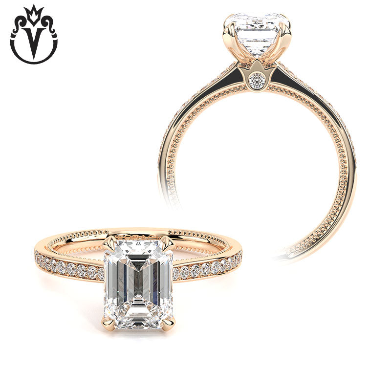 1.00ctr-3.00ctr Emerald Cut Lab Grown Diamond Ring