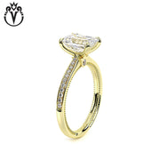 0.75ctr-3.00ctr Emerald Cut Diamond Ring
