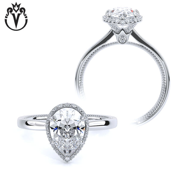 0.75ctr-3.00ctr Pear Cut Diamond Ring