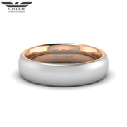 Rose PVD Tungsten Carbide Ring 6mm
