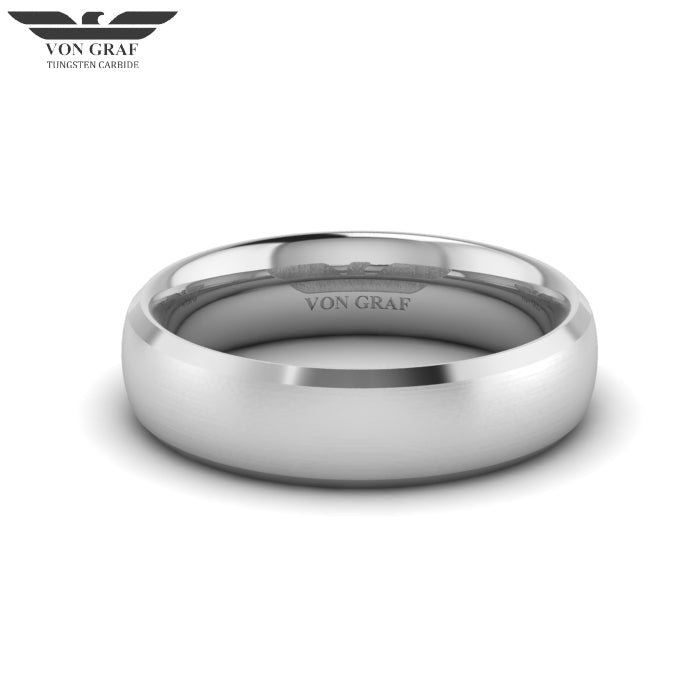 Tungsten Carbide Luxury Fit Ring 6mm