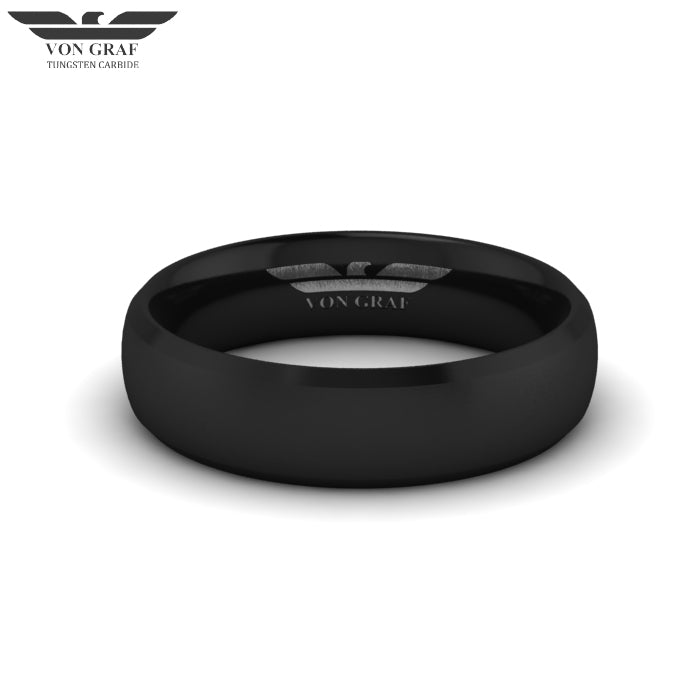 Jet PVD Tungsten Carbide Luxury Fit Ring 6mm