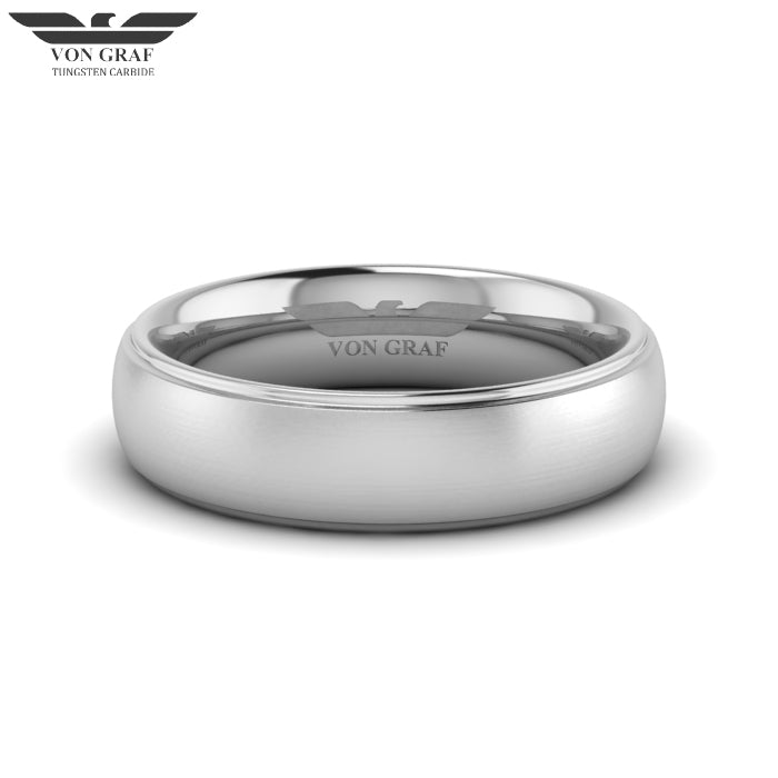 Tungsten Carbide Luxury Fit Ring 6mm