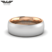 Rose Gold PVD Tungsten Carbide Luxury Fit Ring 8mm